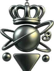 The SC-Citizen: a crowned, metallic atomic figure that stands for the participant, inside the system and moving through it.